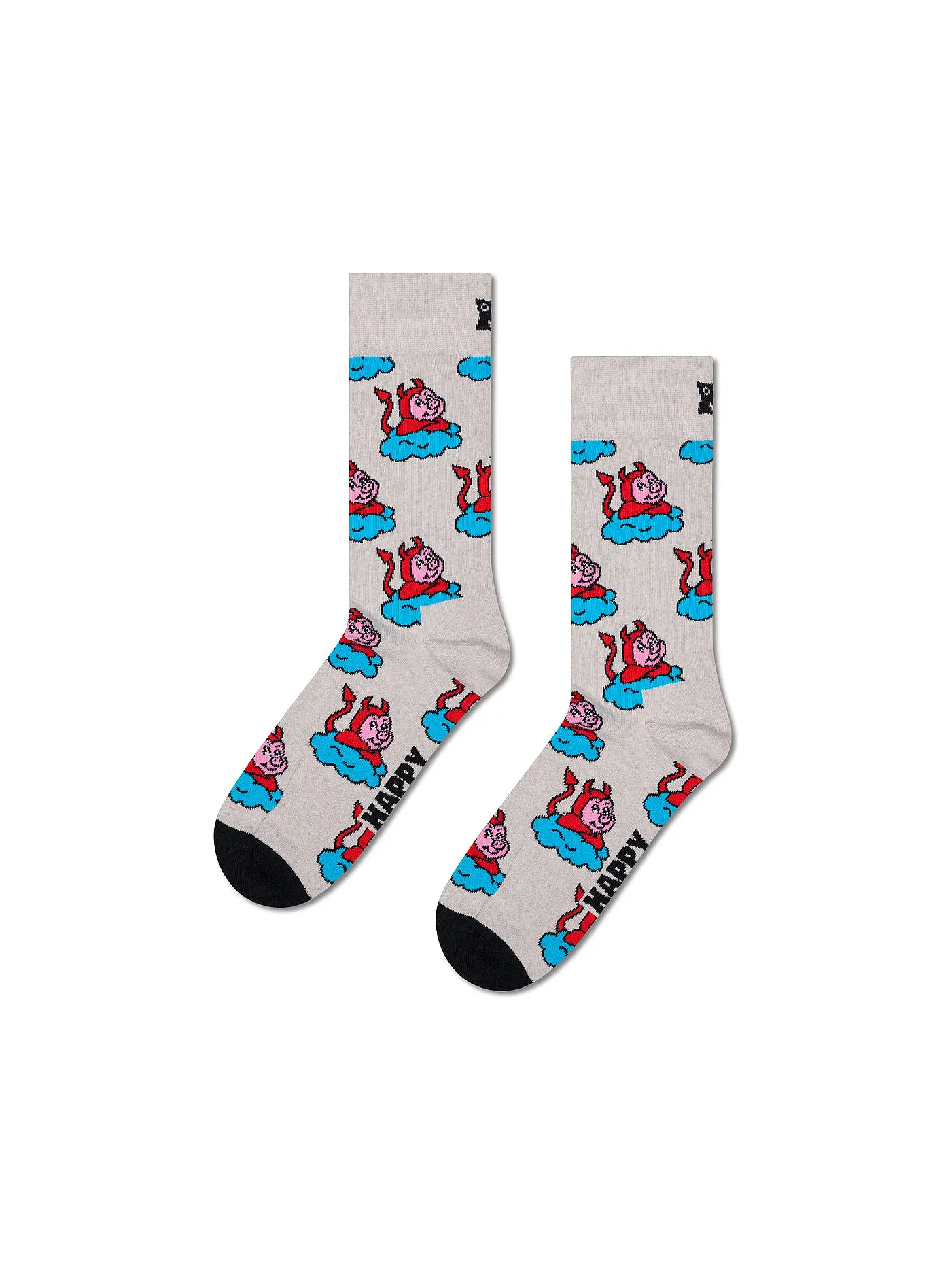 HAPPY SOCKS | Damen Socken BAD PIG 36-40 grey | 